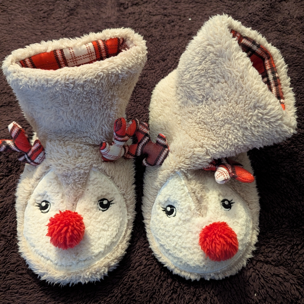 Pj Couture Red and Black Plaid Slippers